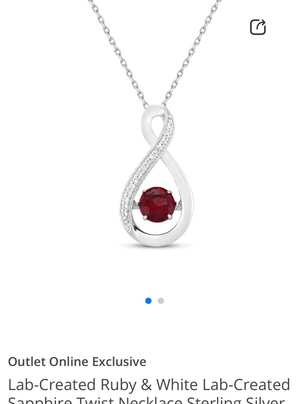 Kay Jewelers Ruby Red birth stone necklace